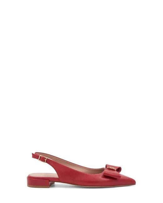 Bruno Magli Red Bella Pointed Toe Slingback Flat