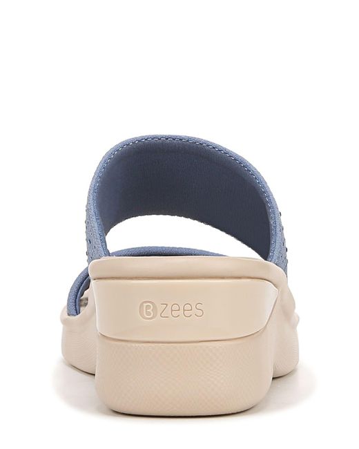 Bzees Blue Sienna Crystal Embellished Slide Sandal