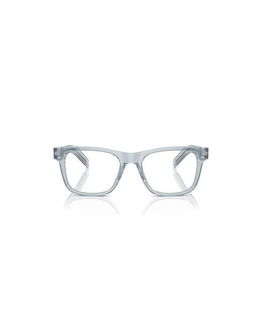 Prada Blue 54Mm Rectangle Optical Glasses for men