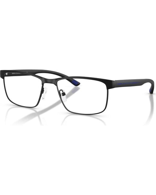 ARMANI EXCHANGE Black 56Mm Rectangle Optical Glasses for men