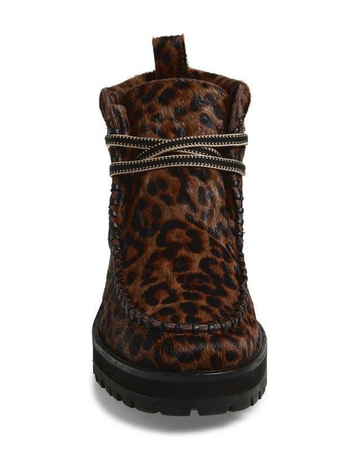 Rag & Bone Brown Cameron Genuine Calf Hair Lace-Up Boot