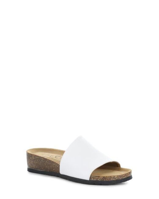 Bos. & Co. White Lux Slide Sandal