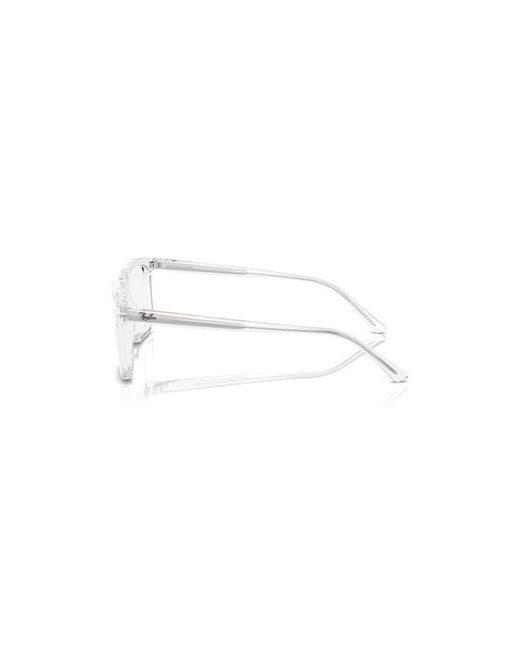 Ray-Ban White 52Mm Rectangle Optical Glasses