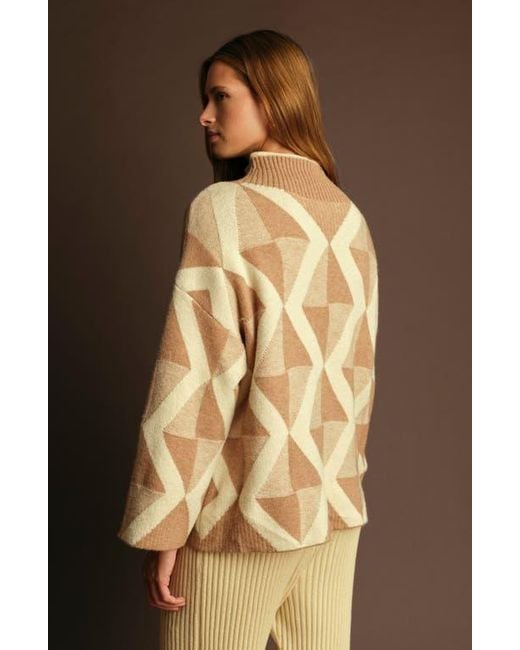 DELUC Multicolor Troy Mock Neck Sweater