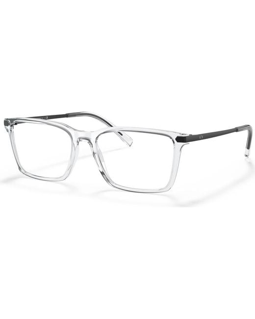 ARMANI EXCHANGE Metallic 54Mm Rectangle Optical Glasses for men