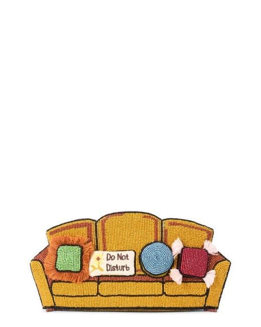 Staud Multicolor Beaded Couch Clutch