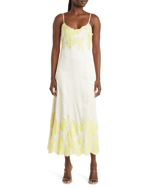 Topshop yellow lace on sale dress