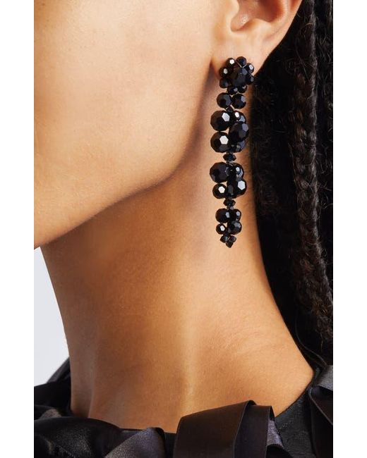 Simone Rocha Black Cluster Drop Earrings