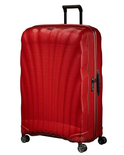 Samsonite Red C-Lite Hardside 33-Inch Extra Large Checked Spinner Luggage