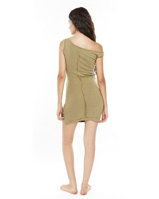 MOTHER OF ALL Natural Papper Off Shoulder Mini Dress