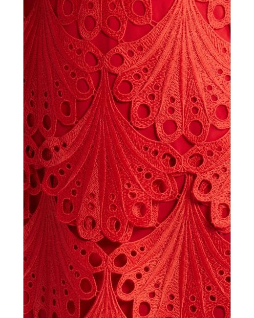 Adelyn Rae Red Harper Lace Minidress