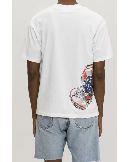 Maui & Sons White X Pabst Ribbon Can Puff Graphic T-Shirt for men
