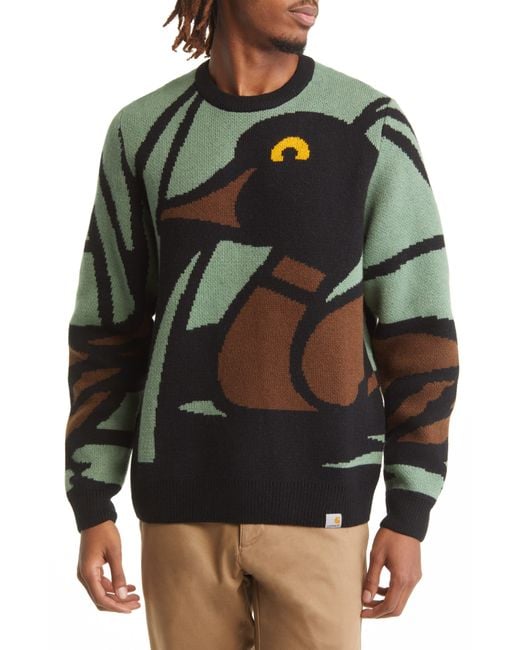 Carhartt WIP Multicolor Duck Pond Wool Blend Sweater for men