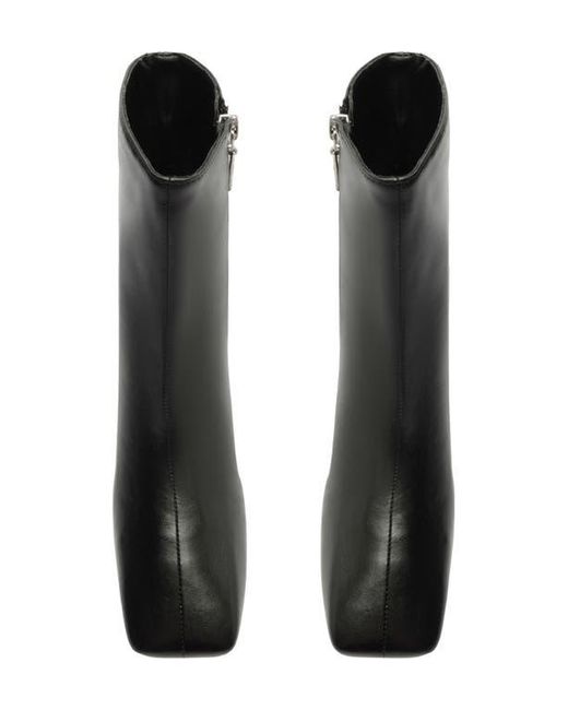 SCHUTZ SHOES Black Leia Square Toe Boot
