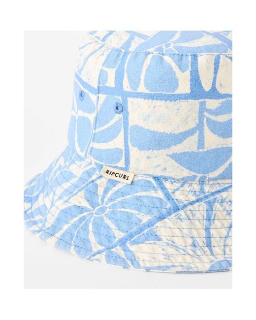 Rip Curl Blue Floral Print Bucket Hat