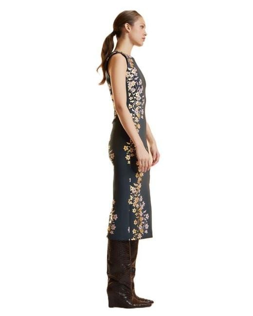 Cynthia Rowley Black Sleeveless Bonded Midi Dress