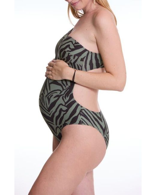 Cache Coeur Gray Safari Maternity Trikini