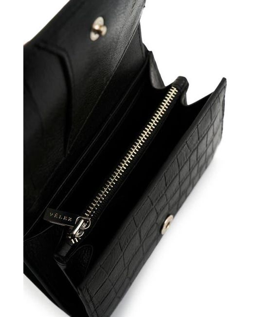 Velez Gray Embossed Leather Wallet