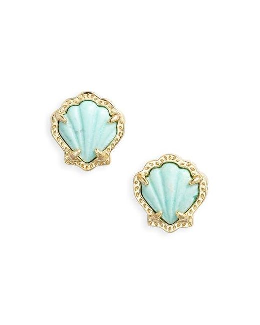 Kendra Scott Blue Brynne Shell Stud Earrings