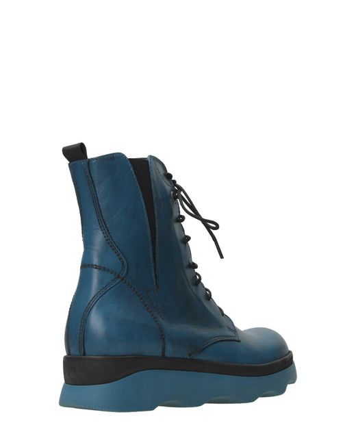 Wolky Akita Water Resistant Combat Boot in Blue Lyst