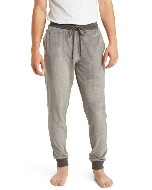 Daniel Buchler Gray Velour Lounge Pants for men
