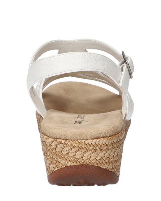 Easy Street White Lua Wedge Sandal