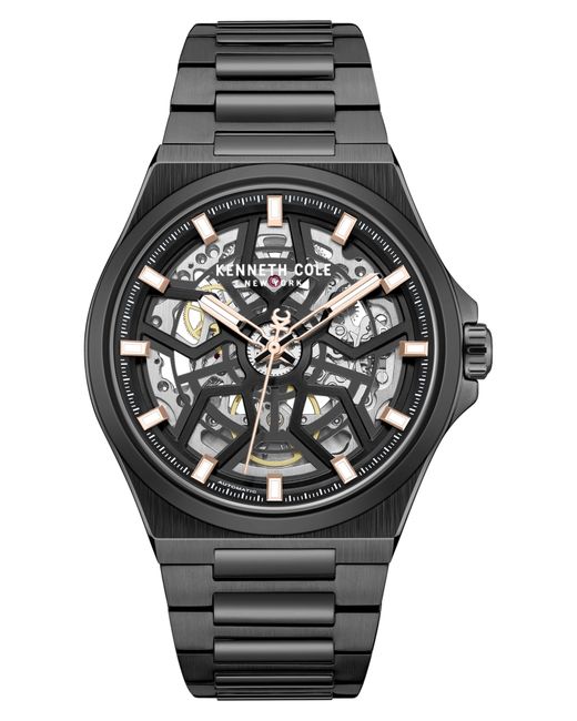 Kenneth Cole Black Automatic Bracelet Watch, 43.5Mm for men