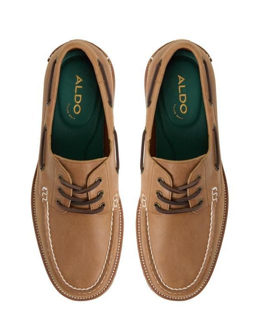 ALDO Brown Cedric Lugged Boat Shoe for men