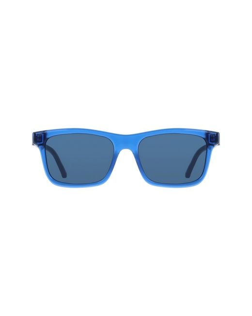 Ferragamo Blue 55Mm Rectangular Sunglasses for men