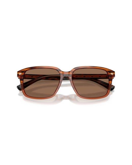 Brooks Brothers Brown 57Mm Rectangular Sunglasses for men