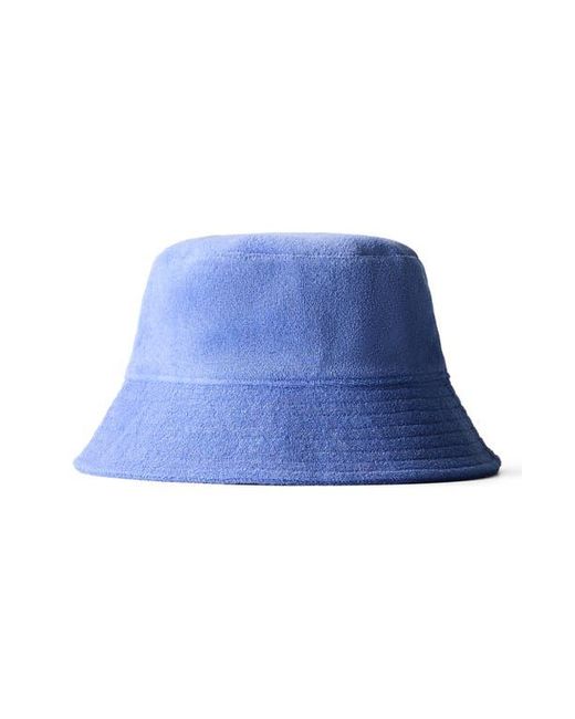 Mango Blue Cotton Blend Terry Cloth Bucket Hat