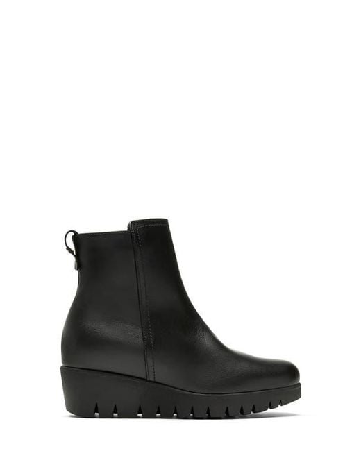 La Canadienne Black Teagan Waterproof Platform Wedge Bootie