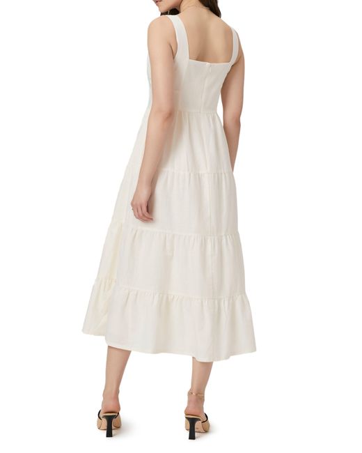 PAIGE Natural Ophella Linen & Cotton Dress