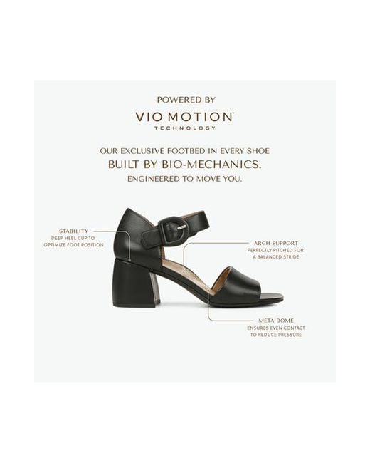 Vionic Black Chardonnay Block Heel Sandal