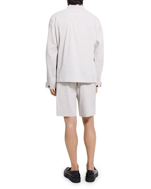 Theory White Mod Linen Blend Field Jacket for men