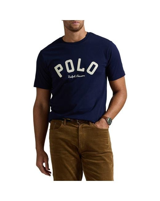 Polo Ralph Lauren Men's Blue Big Tall Logo Graphic Tee