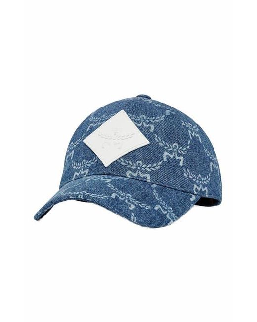 MCM Blue Lauretos Denim Cap for men
