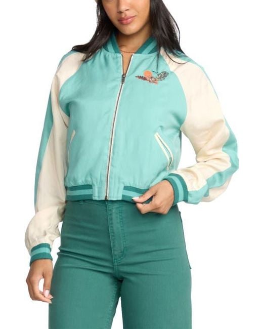 Billabong Green Dream Vacation Varsity Jacket