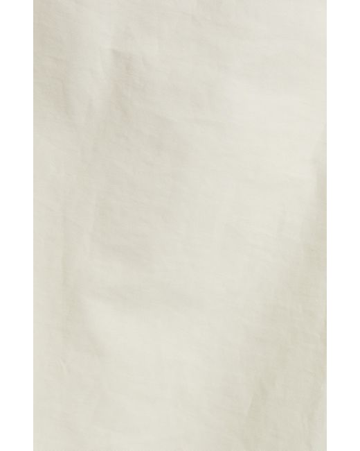 Bottega Veneta Natural Long Sleeve Cotton Twill Balloon Shirtdress
