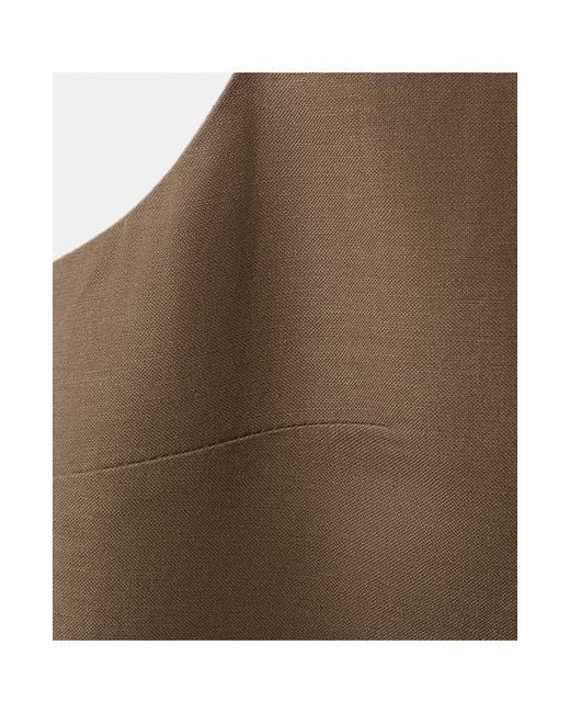 Mango Brown Toggle Closure Vest