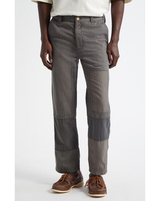 Visvim Gray Bricolage Wool & Linen Pants for men