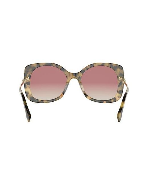 Fendi Pink Graphy 55Mm Gradient Square Sunglasses