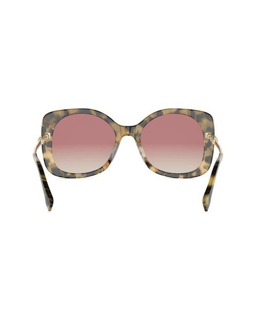 Fendi Pink Graphy 55Mm Gradient Square Sunglasses
