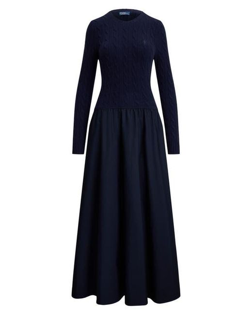 fitted lace wedding dress Mixed Media Mock TNeck Maxi Blk / XL