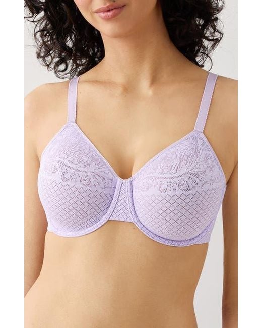 Wacoal Purple Visual Effects Underwire Minimizer Bra