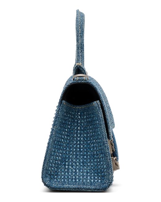 Marc Jacobs Blue The Crystal Denim St. Marc Mini Top Handle Bag