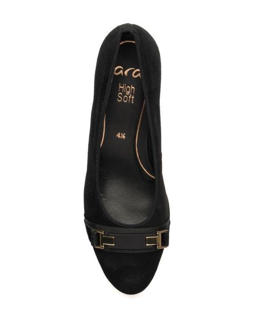 Ara Black Ophelia Buckle Pump