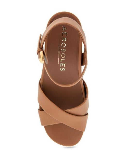 Aerosoles Brown Chabella Platform Sandal