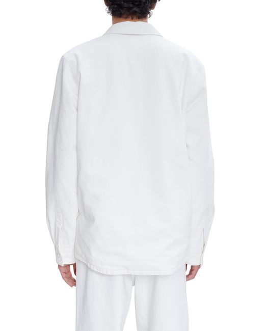 A.P.C. White A. P.c. Alessio Denim Button-up Shirt Jacket for men