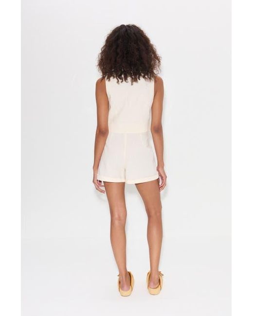 Simon Miller White Como Linen Shorts